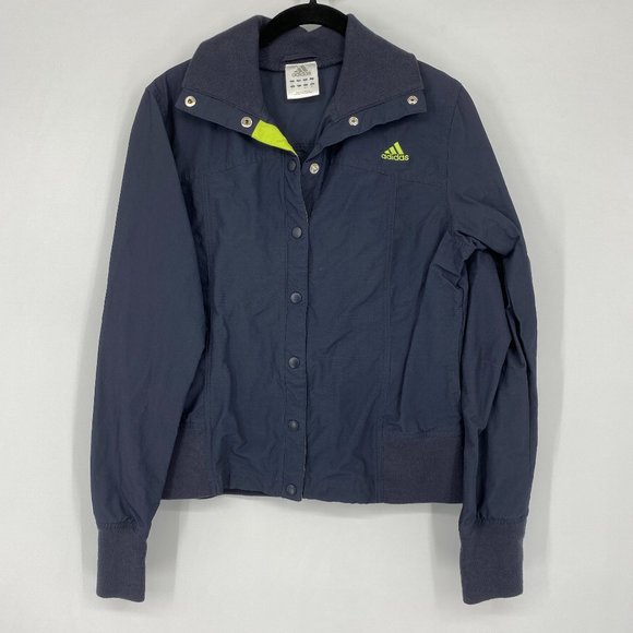 adidas Jackets & Blazers - Adidas Navy Blue Snap Front Lightweight Jacket